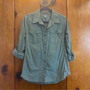 Carhartt button down shirt green L